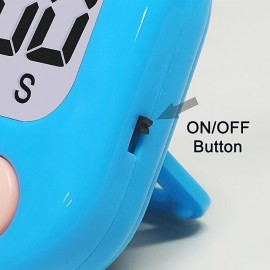 Digital Timer with Magnetic Back, Big Numbers, and ON/Off Switch - AA Battery Not Included

