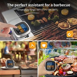 Digital Meat Thermometer BBQ Kitchen Cooking Thermometer With Waterproof Probe Timer Backlight Oven Thermometer Kitchen Gadgets
