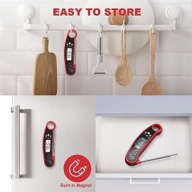 Digital Instant Read Meat Thermometer with Probe for Grilling BBQ Cooking Baking Liquids & Candy
