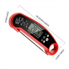 Digital Instant Read Meat Thermometer with Probe for Grilling BBQ Cooking Baking Liquids & Candy
