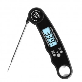 Instant Read Meat Thermometer Kitchen Thermometer Waterproof Ultra Fast Digital Display Food Water Milk Thermometer for Outdoor Cooking BBQ and Kitchen Temperature Tester Household Tool
