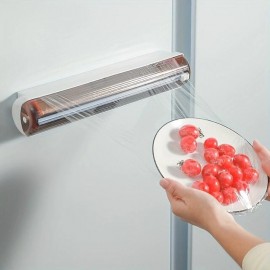 1pc Fresh-keeping Film Cutter Kitchen Household Simple Food Fresh-keeping Film Cutting Box Storage Kitchen Supplies
