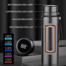 1000ML Smart Thermos Bottle Keep Cold and Hot Bottle Temperature Display Intelligent Thermos for Water Tea Coffee Vacuum Flasks
