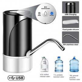 Electric Potable Water Dispenser, Electric Drinking Water Pump Automatic Portable Water Bottle Dispenser with USB Charger for 4.5-19 Liters
