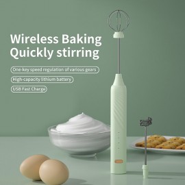 Rechargeable Handheld Foamer High Speed Electric Milk Frother Foam Maker Mixer Coffee Drink
