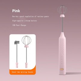 Rechargeable Handheld Foamer High Speed Electric Milk Frother Foam Maker Mixer Coffee Drink
