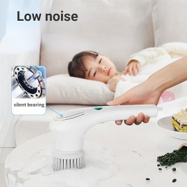 5 In 1 Electric Cleaning Brush Bathroom Kitchen Wash Brush USB Handheld Bathtub Sink Brush Automatic Window Cleaning Brush Tool
