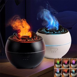 1 PCS Essential Oil Diffusers Large Room 360ml Flame Aromatherapy Diffuser for Home Bedroom for Run 24 Hours and Auto Off Big Humidifier Ultrasonic 7 Colors LED Night Light
