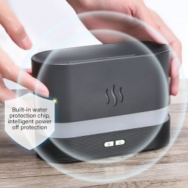 Flame Air Diffuser,Humidifier,Portable-Noiseless Aroma Diffuser for Home,Office or Yoga Essential Oil Diffuser with No-Water Auto-Off Protection
