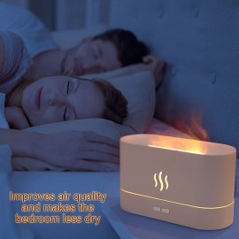 Flame Air Diffuser,Humidifier,Portable-Noiseless Aroma Diffuser for Home,Office or Yoga Essential Oil Diffuser with No-Water Auto-Off Protection
