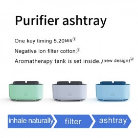 Smokeless Ashtrays For Cigarettes Indoor 2 In 1 Air Purifier Multifunctional Negative Ion Air Fresher for Filtering Second-Hand Smoke From Cigarettes Remove Odor Without Battery
