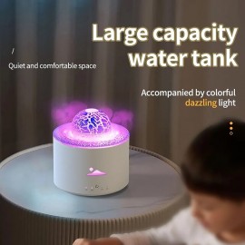 Planet Volcanic Flame Aroma Diffuser Humidifier Ultrasonic Air Humidifier With Light Simulation Colorful Flame Fragrance Machine
