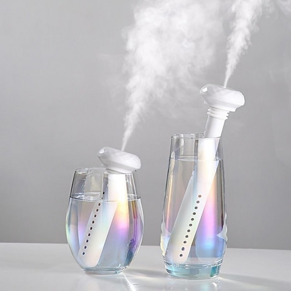 USB Portable Air Humidifier Diamond Shaped Bottle Aroma Diffuser Mist Maker For Home Office Humidification Detachable
