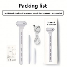 USB Portable Air Humidifier Diamond Shaped Bottle Aroma Diffuser Mist Maker For Home Office Humidification Detachable
