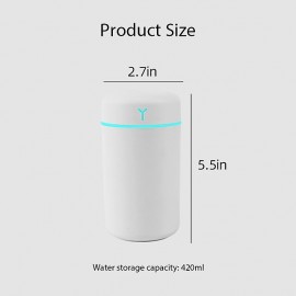 Portable 420ml Air Humidifier Aroma Oil Humidificador for Home Car USB Cool Mist Sprayer with Colorful Soft Night Light
