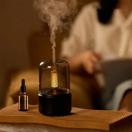 Candlelight Aroma Diffuser Portable 120ml Electric USB Air Humidifier Cold Fog Machine Atomizer with LED Night Light
