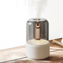 Candlelight Aroma Diffuser Portable 120ml Electric USB Air Humidifier Cold Fog Machine Atomizer with LED Night Light
