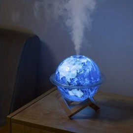 Galaxy Humidifier with Colorful Lights and Large Spray - USB Powered Air Humidifier for Home Office and Bedroom - Enhance Your Atmosphere with Night Light
