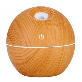 USB Wood Grain Essential Oil Diffuser Ultrasonic Humidifier Household Aroma Diffuser Aromatherapy Mist Maker with LED Colorful Gradient Humidifier

