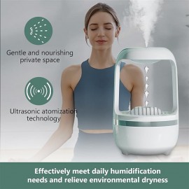 Anti-Gravity Humidifier for Bedroom Air Humidifier with Water Drop Levitating Countercurrent 500ml Smart Ultrasonic Cool Mist Humidifier with Light 2 Modes for Home Office Energy-Saving
