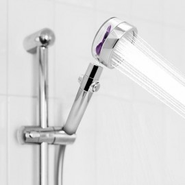 High Pressure Shower Head Water Saving Hand-held Spray Nozzle Turbocharged Shower Head With Small Fan Bathroom Supplies
