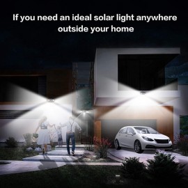 1/2PACK 4000W LED Rotatable Solar Wall Light Outdoor Waterproof Rotatable 270 Wide Angle PIR Human Body Motion Sensor with Bracket Suitable for Garden Path Lighting Street Light
