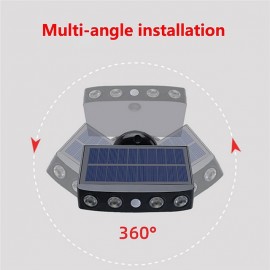 1/2PACK 4000W LED Rotatable Solar Wall Light Outdoor Waterproof Rotatable 270 Wide Angle PIR Human Body Motion Sensor with Bracket Suitable for Garden Path Lighting Street Light
