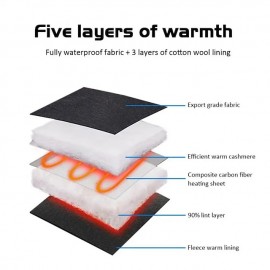 Full Finger Heated Gloves Touch Screen Waterproof Windproof Men Women Electric Heating Mittens Winter Keep Warm Thermal Gloves Skiing
