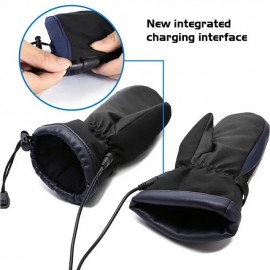 Full Finger Heated Gloves Touch Screen Waterproof Windproof Men Women Electric Heating Mittens Winter Keep Warm Thermal Gloves Skiing
