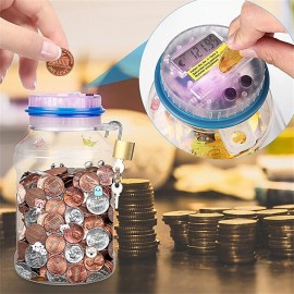 Automatic 7 Color LCD Display Piggy Bank Counter Coin Electronic Digital Lcd Counting Coin Money Saving Box Jar
