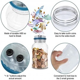 Automatic 7 Color LCD Display Piggy Bank Counter Coin Electronic Digital Lcd Counting Coin Money Saving Box Jar
