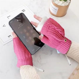 Winter Electric Heating Warm Gloves Usb Gloves Plush Mobile Power Computer Electric Heating Gloves Beer Mug Shape Glove
