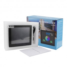 Creative Waterproof Silent Clock Bathroom Electronic Wall Clock Temperature Humidity Chronometer With Suction Cup Kitchen Moisture-Proof Timer
