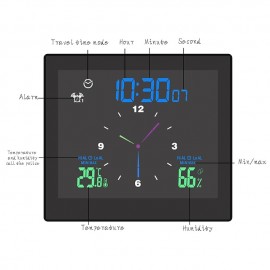 Creative Waterproof Silent Clock Bathroom Electronic Wall Clock Temperature Humidity Chronometer With Suction Cup Kitchen Moisture-Proof Timer
