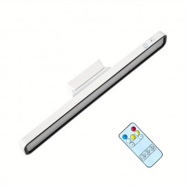 Rechargeable LED Magnetic Reading Light, Desk Lamp 3 Color Modes Stepless Dimming Eye Protection Remote Control Table Lamp Touch Dimming Bedroom Dormitory Light
