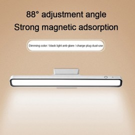 Rechargeable LED Magnetic Reading Light, Desk Lamp 3 Color Modes Stepless Dimming Eye Protection Remote Control Table Lamp Touch Dimming Bedroom Dormitory Light
