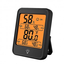 Indoor Thermometer Digital Hygrometer Room Thermometer Humidity Monitor With Backlight Thermometer For Room Temperature Room Indoor Thermometer Humidity Meter Temperature Humidity Monitor Battery
