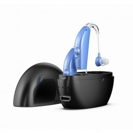 Noise Reduction Sound Amplifier With Charge Case Type-C Port BTE Hearing Aid Rechargeable For Deafness
