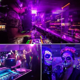 UV Purple Light Bulb 385-400nm 9W Plastic Wrapped Aluminum Screw Mouth Halloween Party Ghost House Fluorescent Atmosphere Decoration
