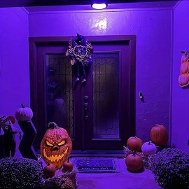 UV Purple Light Bulb 385-400nm 9W Plastic Wrapped Aluminum Screw Mouth Halloween Party Ghost House Fluorescent Atmosphere Decoration
