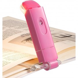 USB Rechargeable Book Reading Light, Warm White, Brightness Adjustable, LED Clip on Book Lights for Reading in Bed, Car Reading Light for Kids, Bookworms
