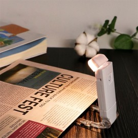 USB Rechargeable Book Reading Light, Warm White, Brightness Adjustable, LED Clip on Book Lights for Reading in Bed, Car Reading Light for Kids, Bookworms
