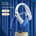 Portable Leafless Hanging Neck Fan Outdoor Sports Fan Small Mini Fan Mute Large Wind
