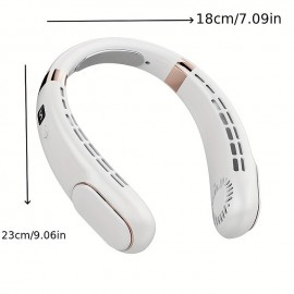 Portable Leafless Hanging Neck Fan Outdoor Sports Fan Small Mini Fan Mute Large Wind
