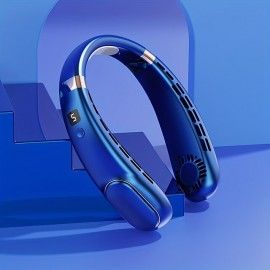 Portable Leafless Hanging Neck Fan Outdoor Sports Fan Small Mini Fan Mute Large Wind
