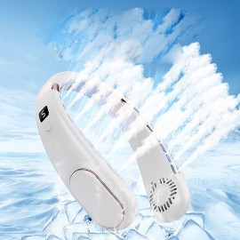 Portable Leafless Hanging Neck Fan Outdoor Sports Fan Small Mini Fan Mute Large Wind
