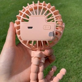 USB Charging Portable Fan Eight-claw Fish Mini Luminous Fan Can Be Hung Can Be Standing Can Be Wrapped Three Windshields
