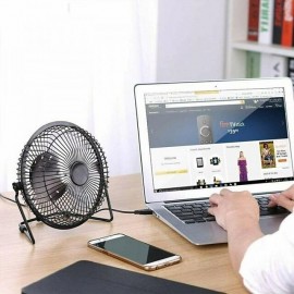 4" Mini USB Desk Indoor Fan Small Quiet Personal Cooler USB Powered Portable Table Fan
