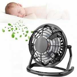 4" Mini USB Desk Indoor Fan Small Quiet Personal Cooler USB Powered Portable Table Fan
