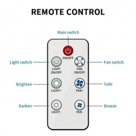 1pc Ceiling Fan With Light, Modern 18inch Remote Control Enclosed Low Profile Ceiling Fan With Light 3 Speed LED Dimming 3 Colors 8 Invisible Bladeless Flush Mount Fan Light Bedroom, Offices
